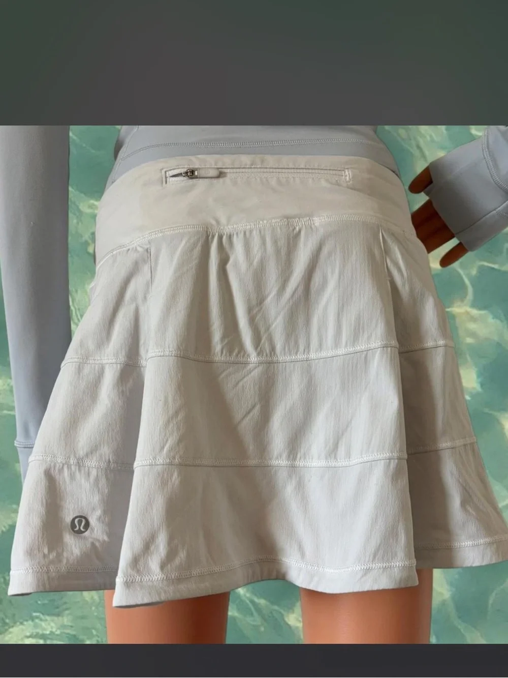 Lululemon White Pace Rival Skirt